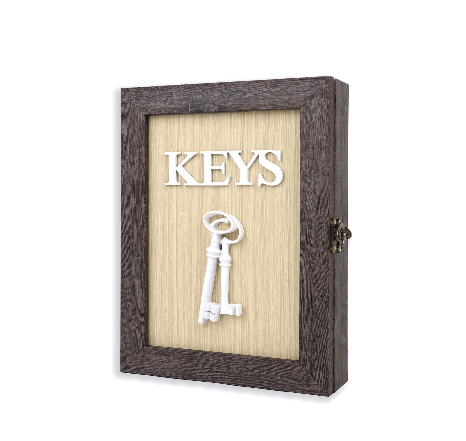 Wooden Key Box Brown Key Box Vintage Key Box Key Holder Key Box for