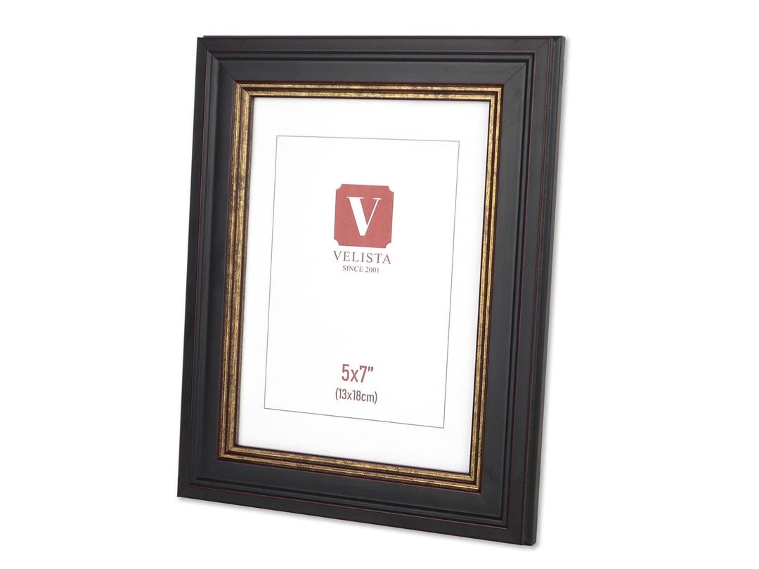 ヴィンテージ風の装飾的なフォトフレーム - エレガントなブラックと