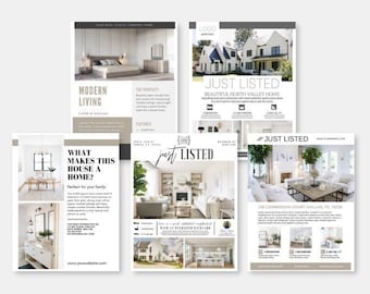 40 Real Estate Flyer Templates | Real Estate Marketing Bundle| Realtor Templates | Real Estate Flyers | Editable Flyers | Canva