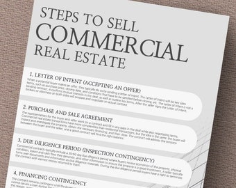 Commercial Real Estate Marketing Flyer | Commercial Realtor | Selling Commercial Real Estate | Commercial Broker | CRE | Steps to Selling