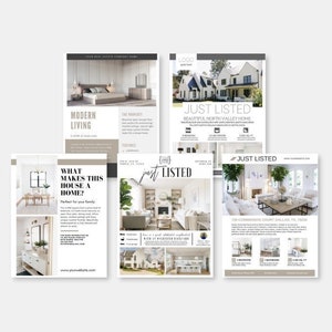 40 Real Estate Flyer Templates | Real Estate Marketing Bundle| Realtor Templates | Real Estate Flyers | Editable Flyers | Canva