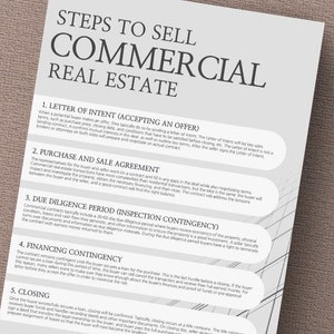 Commercial Real Estate Marketing Flyer | Commercial Realtor | Selling Commercial Real Estate | Commercial Broker | CRE | Steps to Selling