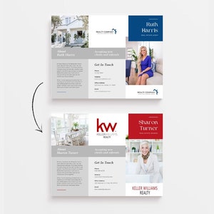 Edytowalna broszura agenta nieruchomości | Broszura składana na trzy części dla agenta nieruchomości | Marketing agenta nieruchomości | Autopromocja | Edytowalna w Canva