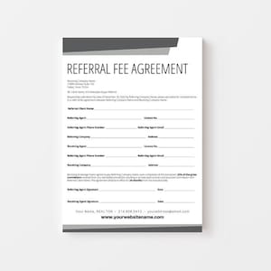 Referral Agreement Template | Real Estate Referral | Realtor Template | Canva