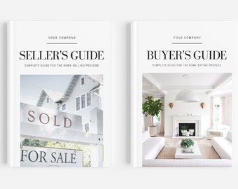 Real Estate Guide Bundle | Buyer Guide | Seller Guide | Realtor Templates | 32 Pages of Editable Real Estate Content