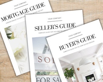 Real Estate Guide Bundle | Buyer Guide | Seller Guide | Mortgage Guide | Realtor Templates | 50 Pages of Editable Real Estate Content