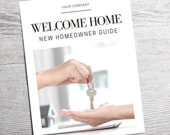 Homeowner Guide | Editable Closing Packet for Realtors  | Real Estate Template | Real Estate Marketing | New Homeowner Gift | Closing Gift
