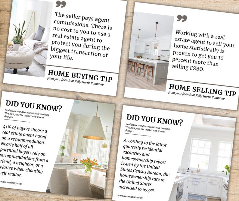 2022 Real Estate Marketing Mix 35 Social Media Graphics Etsy