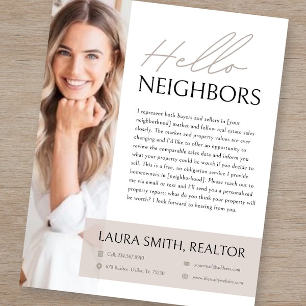 Realtor Prospecting Flyer | Real Estate Marketing Letter | Realtor Resources | Real Estate Custom | Marketing Template | New Agent Flyer