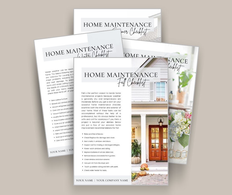 Seasonal Maintenance Tips | Real Estate Marketing Flyers | Editable ...
