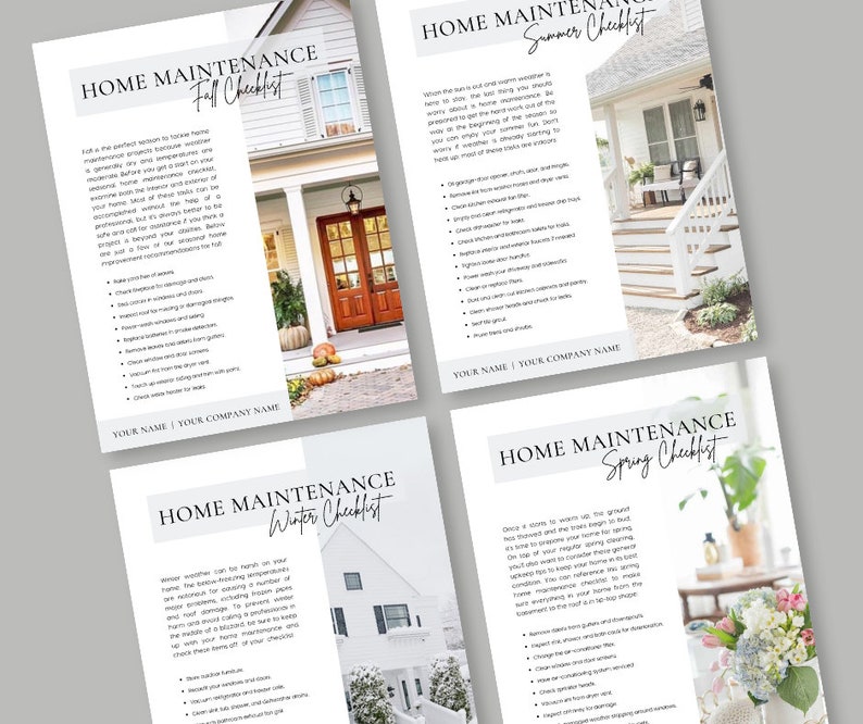 Seasonal Maintenance Tips | Real Estate Marketing Flyers | Editable ...