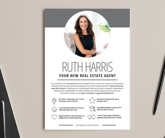 New Agent Flyer | Real Estate Template | Realtor Marketing | Realtor Template | Custom Real Estate Marketing