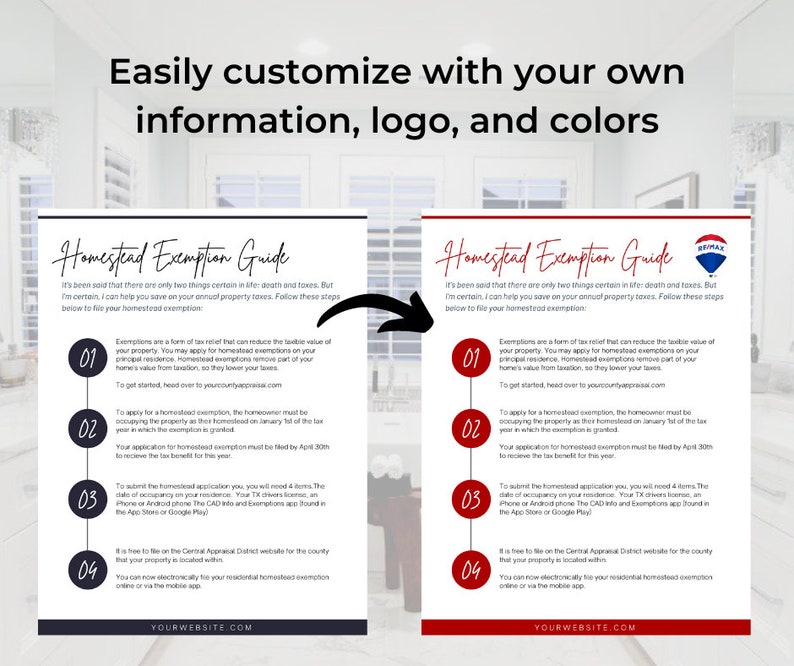 Homestead Exemption Guide | Realtor Template | Lender Template | Real Estate Marketing | Real Estate Handout | Buyer Resources | Tax Help image 2