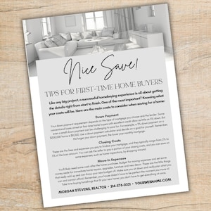 Buyer Saving Infographic | Real Estate Buyer Tips | Real Estate Marketing | Real Estate Buyer | Flyer | Editable Canva | Realtor Template
