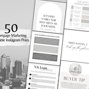 Wohnungsmarkt | 50 Instagram Posts für Verleiher | Bearbeitbar | Benutzerdefiniertes Marketing | Kreditsachbearbeiter Instagram | Rente Social Media Marketing