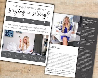 Agent Marketing Flyer Template | Realtor Marketing | Real Estate Agent Flyer | Editable Template | Realtor Tools