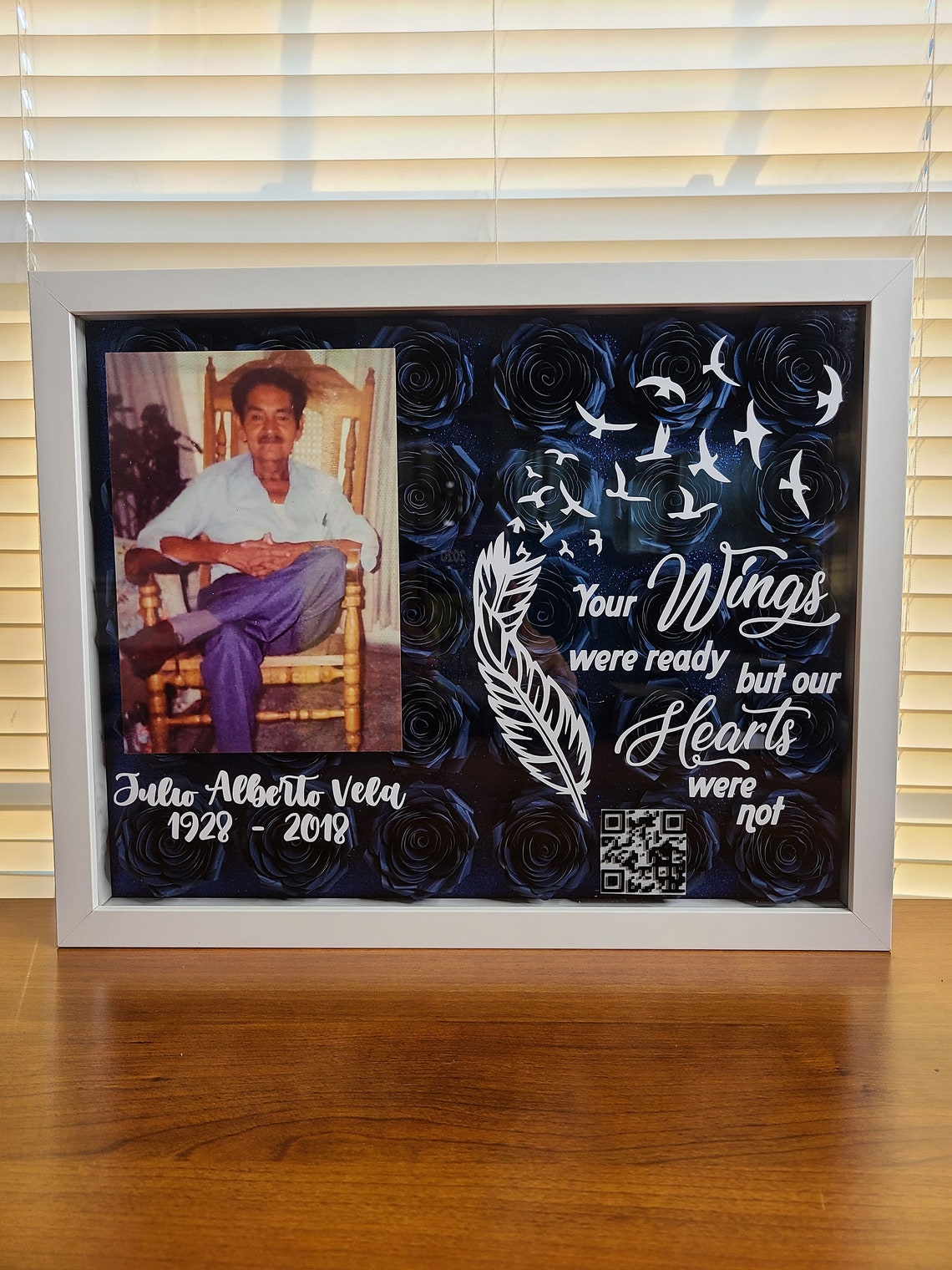 Memorial keepsake Shadow Box 11x14 inches Etsy