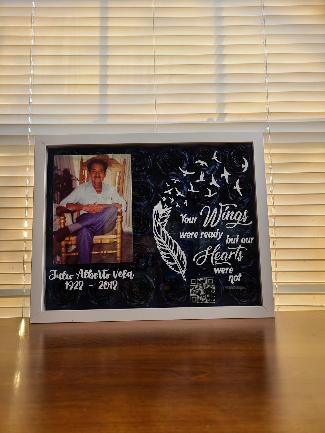 Memorial keepsake Shadow Box 11x14 inches Etsy