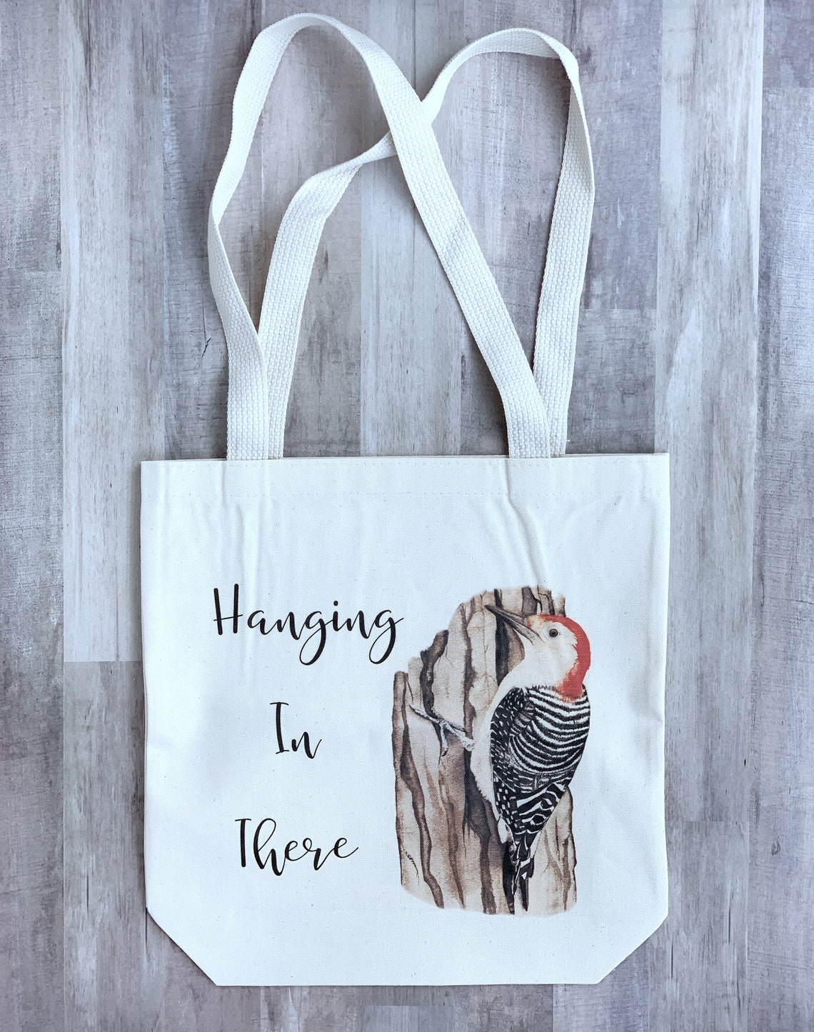 Cute Canvas Tote Bag, Teacher Tote, Knitting Project Bag, 100 Cotton