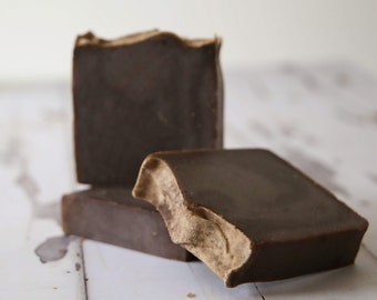 Chocolate Grit Hand Soap | Handmade Bar Soap | Cold Process Soap | Black Owned Business | Exfoliating Soap | Chocolate Soap | Pumice Soap