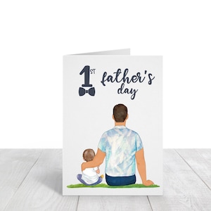 Vaderdagkaart, aangepaste vaderdagkaart, eerste Vaderdag, gepersonaliseerde vaderdagkaart, afdrukbare kaart, kaart van baby, cadeau voor papa