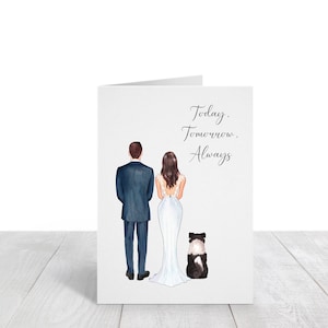 Carte de mariage, Carte de mariage personnalisée, Carte de mariage personnalisée, Carte imprimable, Téléchargement numérique, Cadeau de mariage, Mariage de chien