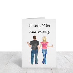 Tarjeta de aniversario personalizada, tarjeta de aniversario, tarjeta del 25.° aniversario, tarjeta personalizada, tarjeta para esposo, tarjeta imprimible, descarga digital