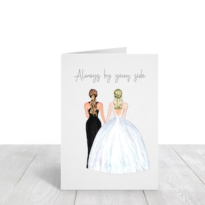 An meine beste Freundin am Hochzeitstag, Hochzeitskarte, Schwester am Hochzeitstag, Hochzeitskarte, personalisierte Hochzeitskarte, DIGITAL