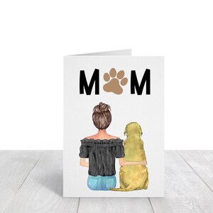 Tarjeta para mamá de perro, tarjeta personalizada para mamá de perro, tarjeta para el día de la madre de un perro, regalo personalizado para mamá de perro, DESCARGA DIGITAL, tarjeta imprimible, regalo para mamá de perro