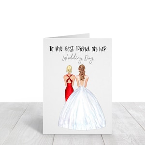 Für meine beste Freundin am Hochzeitstag, Hochzeitskarte, Hochzeit der besten Freunde, benutzerdefinierte Hochzeitskarte, personalisierte Hochzeitskarte, DIGITAL