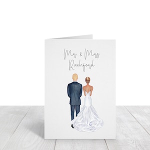Hochzeitskarte, Hochzeitskarte personalisiert, Hochzeitskarte, Karte für Braut & Bräutigam, Druckbare Karte, Digital, Geschenk Hochzeit, Geschenk für die Braut