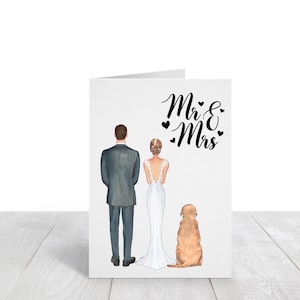 Wedding Card, Custom Wedding Card, Personalized Wedding Card, Printable Card, Digital Download, Wedding Gift, Dog Wedding