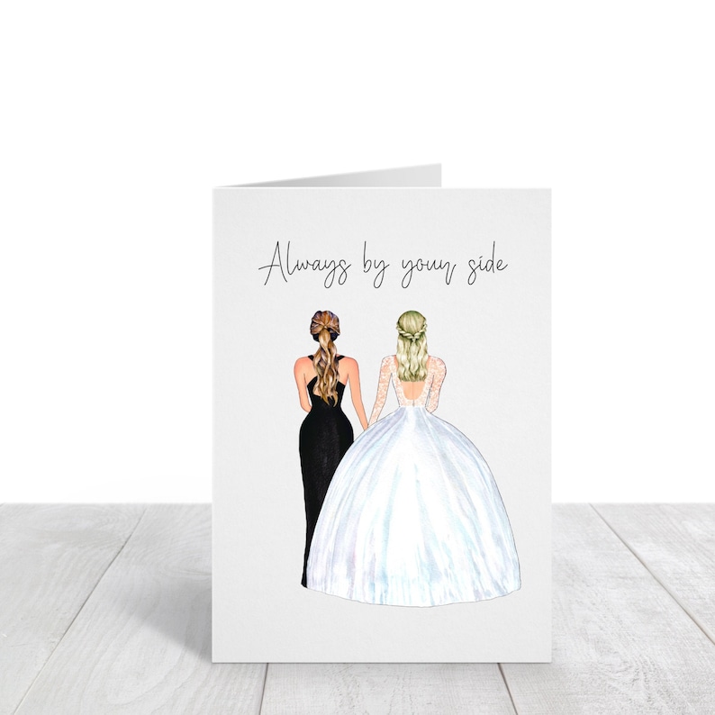 To my Best Friend on her Wedding Day, Wedding Day Card, Sister on Wedding Day, Custom Wedding Day Card, Personalized Wedding Card, DIGITAL 