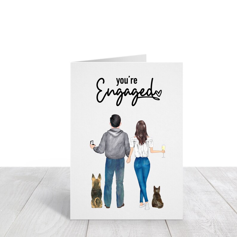 Custom Engagement Card Personalized Engagement Card Etsy