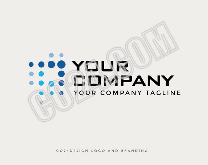 Technology Logo, Minimalist Tech Logo, Modern Business Logo, Computer Software Logo, Internet Data Logo (eps, svg, jpeg, pdf, png files)