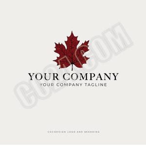 Ahornblatt Logo, Kanadischer Ahorn Logo, Botanisches Logo, Pflanzen Logo, Herbstblatt Skelett Logo, Herbstliches Logo (eps, svg, jpeg, pdf, png Dateien)