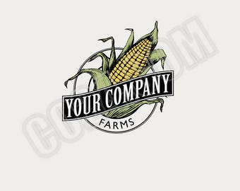 Maize Farming Logo, Homestead Logo, Farmers Market Logo, Organic Farming Logo, Corn Produce Branding Pack (eps, svg, jpeg, pdf, png files)