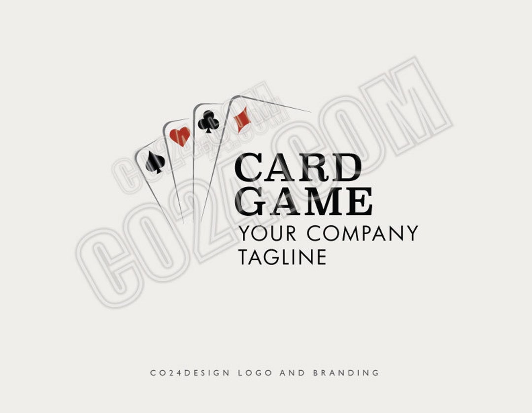Playing Cards Logo, Card Game Logo, Casino Logo, Gambling Logo, Deck of