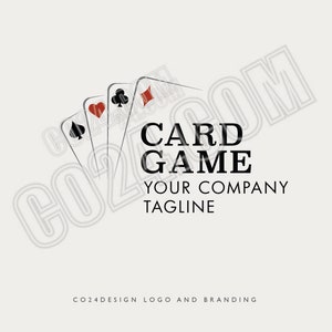 Spielkarten Logo, Kartenspiel Logo, Kasino Logo, Glücksspiel Logo, Kartenspiel Logo, Vorgefertigtes Card Club Logo (eps, svg, jpeg, pdf, png Dateien)