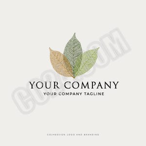Drei Blätter Logo, Wald Logo, Blatt Logo, Botanisches Logo, Natur Logo, Umwelt Logo, Herbstliches Logo (eps, svg, jpeg, pdf, png Dateien)
