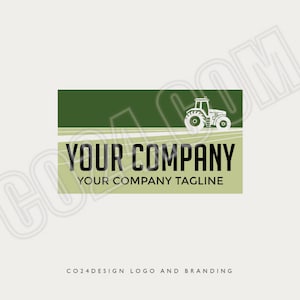 Logo per campo e trattore, logo agricolo predefinito, design del logo per agricoltori, logo agricolo, logo per terreni agricoli (file eps, svg, jpeg, pdf, png)