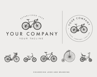 Bike Store Logo, Hand Drawn Bike Illustration, Bicycle Shop Logo, Cycle Repair Logo, Vintage Cyclist Logo (eps, svg, jpeg, pdf, png files)