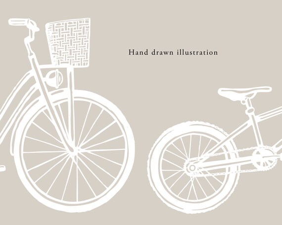 Logo du magasin de velos illustration de velo dessinee a la main logo du magasin de