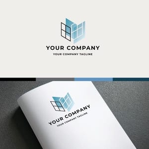 Diseño de logotipo para empresa de ventanas: Modern Glass (archivos eps, svg, jpeg, pdf y png)