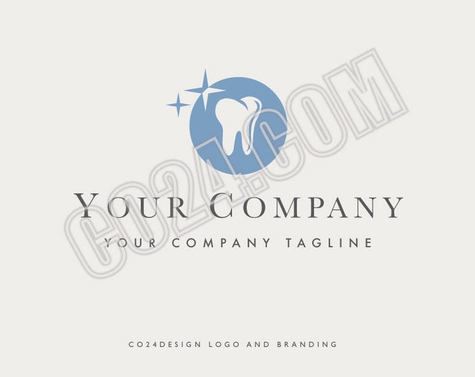 Dentist Logo, Dental Hygienist Logo Design, Dental Implant Logo, Teeth Whitening Logo, Logo Branding Pack (eps, svg, jpeg, pdf, png files)