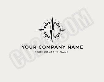 Custom Compass Logo Design: Travel, Nautical Branding (eps, svg, jpeg, pdf, png files)