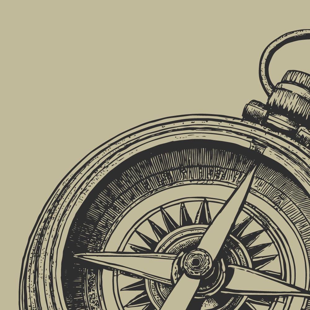 Antique Compass Illustration: Vintage Style Exploration Art (eps, Svg ...