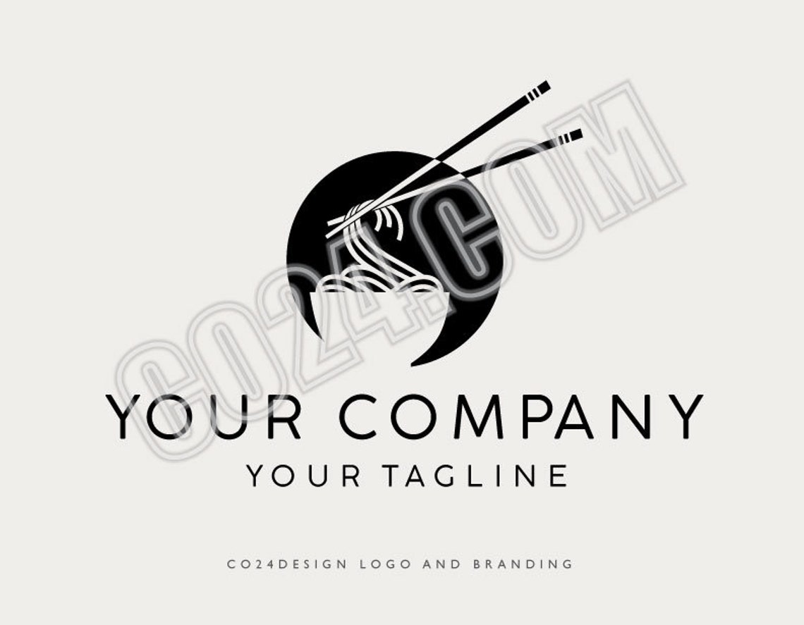 Noodle Logo Noodle Restaurant Logo Noodles Branding Noodle Etsy Canada