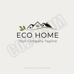 Real Estate Logo, Eco Homes Logo, Green Home Logo, Developers Logo, Realtor Logo, Estate Agent Logo (eps, jpeg, svg, pdf and png files)