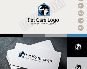Création de logo pour les soins vétérinaires pour animaux de compagnie : Image de marque du refuge pour animaux (fichiers eps, svg, jpeg, pdf, png)